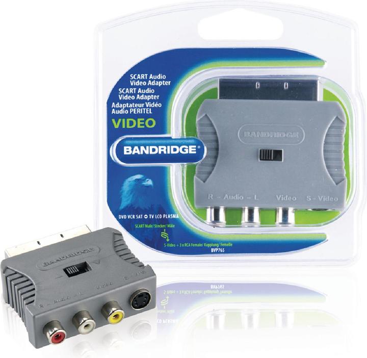 Produktbild Bandridge BE BL SCART M - S-Video + 3xRCA F (Scart, Cinch)