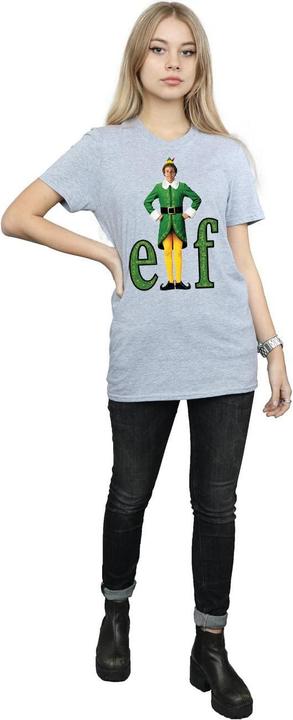 Actual product image Elf Womens/Ladies Buddy Logo Cotton Boyfriend T-Shirt (M)