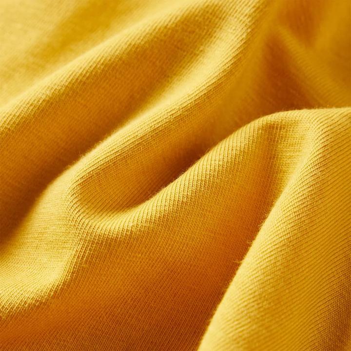 Actual product image VidaXL Children's long-sleeved shirt ochre 140,Material: 95 % cotton. 5 (140)