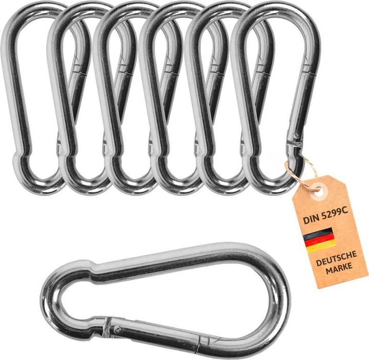 Produktbild Dönges Feuerwehr-Karabinerhaken, DIN 5299 C, 100 x 10 mm, verzinkt, 10 x 100 mm