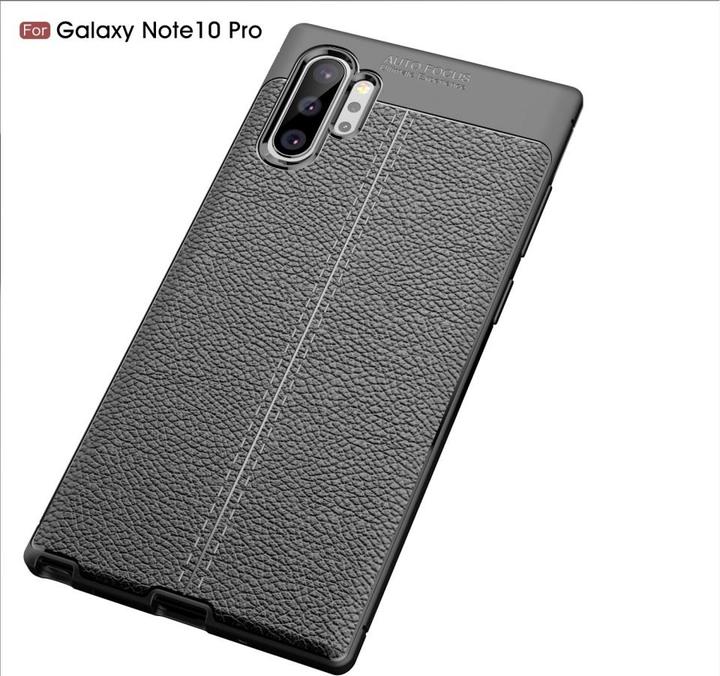 Produktbild Screenguard Samsung Galaxy Note10+ Hülle Leather Design TPU Cover (Samsung Galaxy Note 10+)