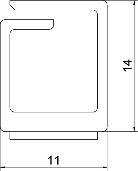 Image du produit OBO Bettermann Goulotte de câblage VF flex 10 mm Adhésif 6132601 (50 cm)