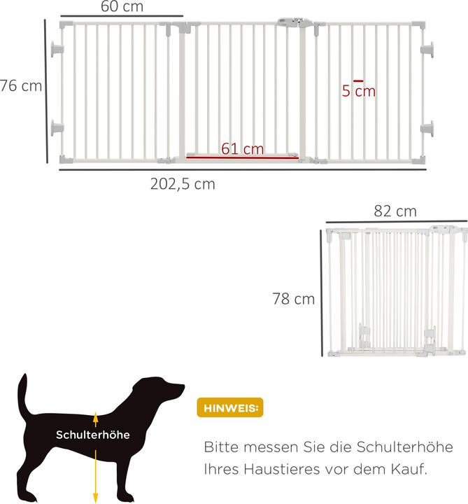Produktbild PawHut Absperrgitter (82.50 cm)