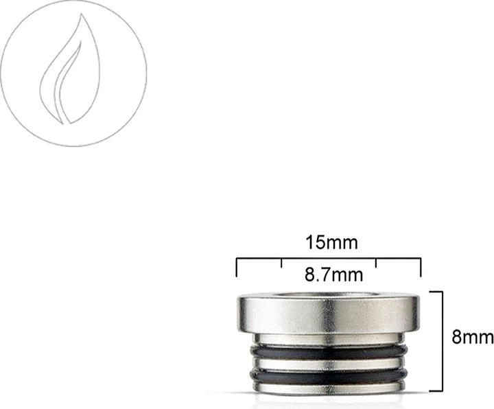 Produktbild DIY Up Drip Tip Adapter Stainless Steel 810-510 (1 x)