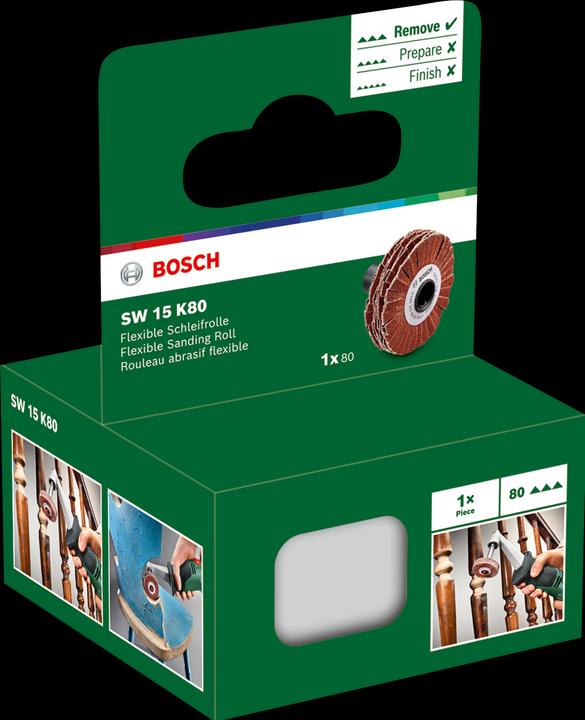Actual product image Bosch Home & Garden Flexible sanding roller SW 15 K80 for PRR 250 ES and Texoro (80)