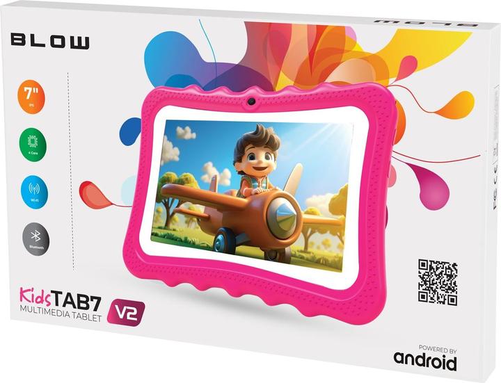 Produktbild Blow Tablet KidsTAB7 V2 4/32GB różowe etui 2MP (7", 32 GB, Pink)