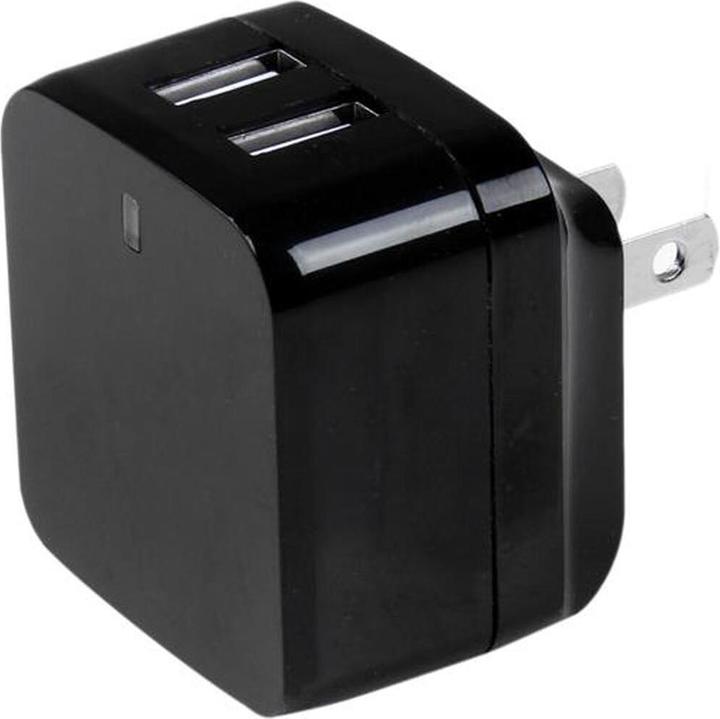 Actual product image StarTech 2 Port USB Charger / Power Supply - Dual Charging Plug 17 Watt / 3.4 Amp - Dual Travel Charger 110 (17 W)