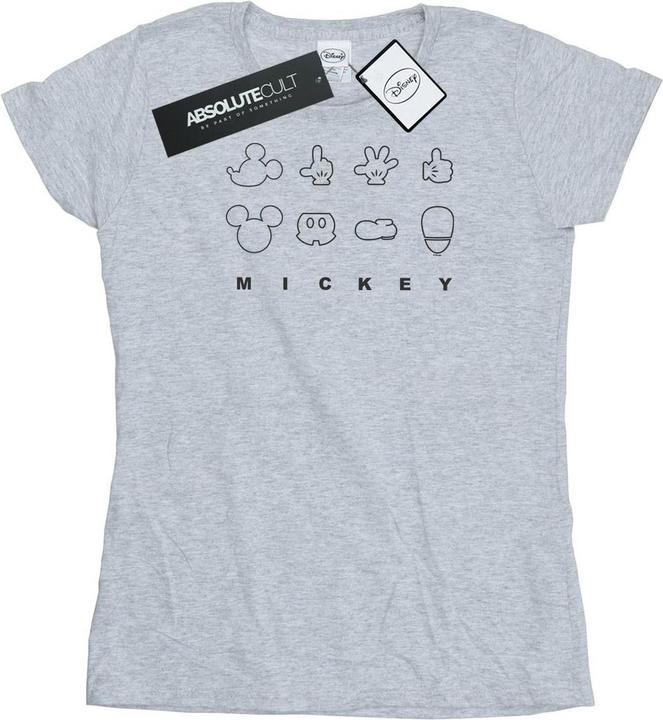 Immagine prodotto Disney Mickey Mouse Deconstructed Maglietta Donna (L)