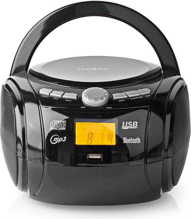 Produktbild Nedis CD-Player Boombox Batteriebetrieben/Netzstromversorgung Stereo 9 W Bluetooth® FM USB Wiederga (FM, Bluetooth)