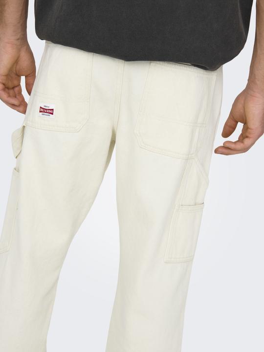 Actual product image Only & Sons Onsedge Straight Car Ecru1088pimdnm Noos (W33/L32)