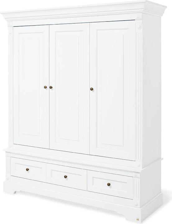 Pinolino Kinderzimmer-Set 'Emilia' breit gross inkl. Wandregal, 4-tlg. (Kinderkleiderschrank)