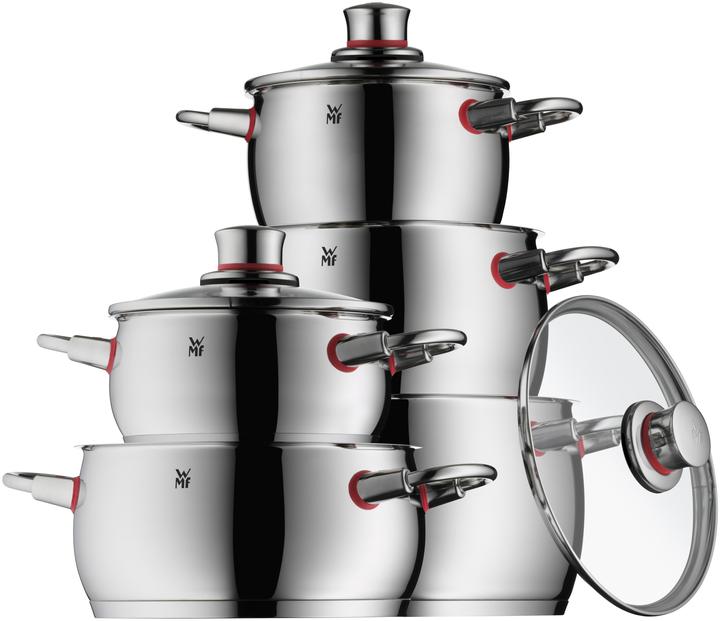 Produktbild WMF Topfset Induktion Kochtopfset 5tlg Glasdeckel QualityOne Edelstahl (20 cm, Bräter + Schmortopf, Kochtopf)