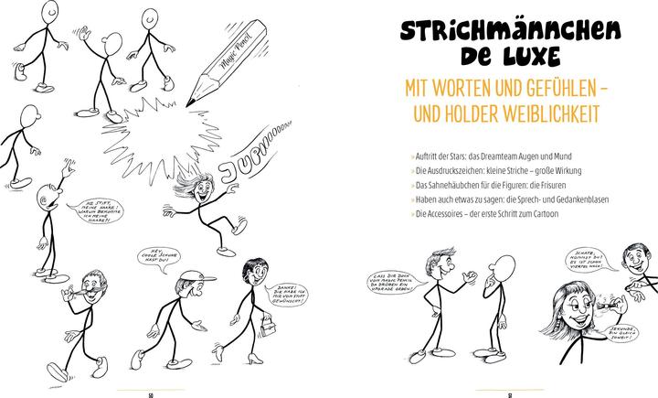 Produktbild Lebendige Strichmännchen zeichnen - Das Workbook (Deutsch, Andreas Tschudin, 2021)