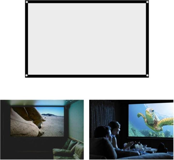 Deltalabs Faltbare Beamer Stoff Leinwand 16:9 Heimkino Projektionsfläche (120", 16:9)