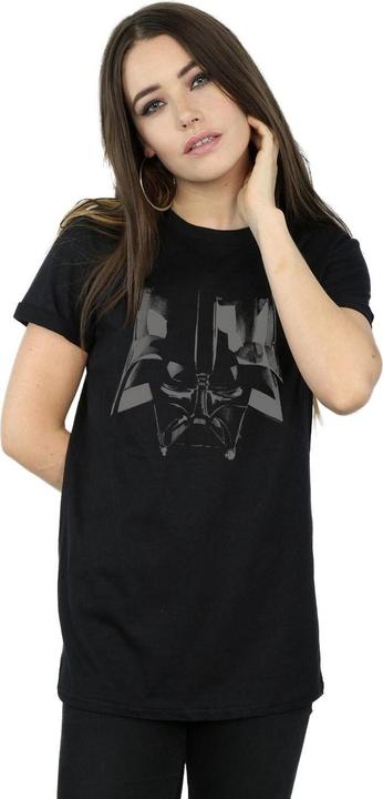Actual product image Star Wars Womens/Ladies Darth Vader Helmet Cotton Boyfriend T-Shirt (L)