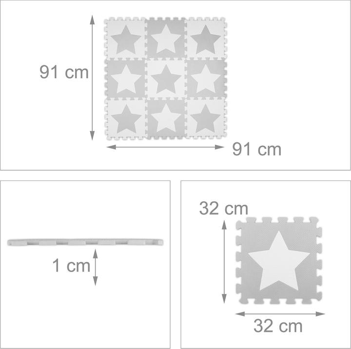 Image du produit Relaxdays Tapis puzzle (32 x 32 x 1 cm)