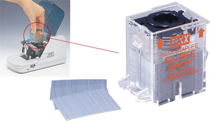 Produktbild Max Elektrischer Heftapparat EH-70F II, Leistung 60 Blatt, 80g/m2 (60 Blätter)