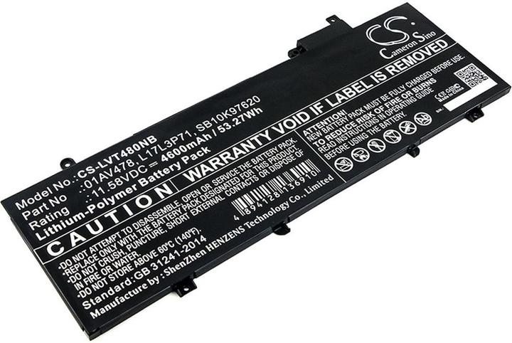 Image du produit NoName Batterie pour Lenovo ThinkPad T480s etc.