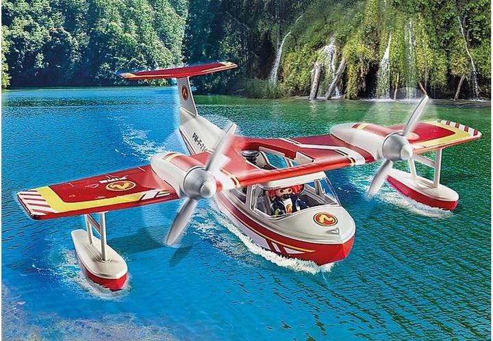 Image du produit Playmobil Avion de pompier avec fonction d'extinction (71463)