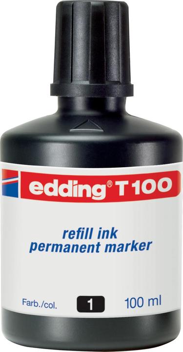 Edding Permanent Marker Tusche T-100-1 (Marker Nachfülltusche, Schwarz)