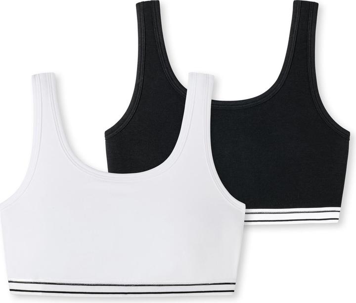 Schiesser Bustier "95/5" schwarz/weiss
