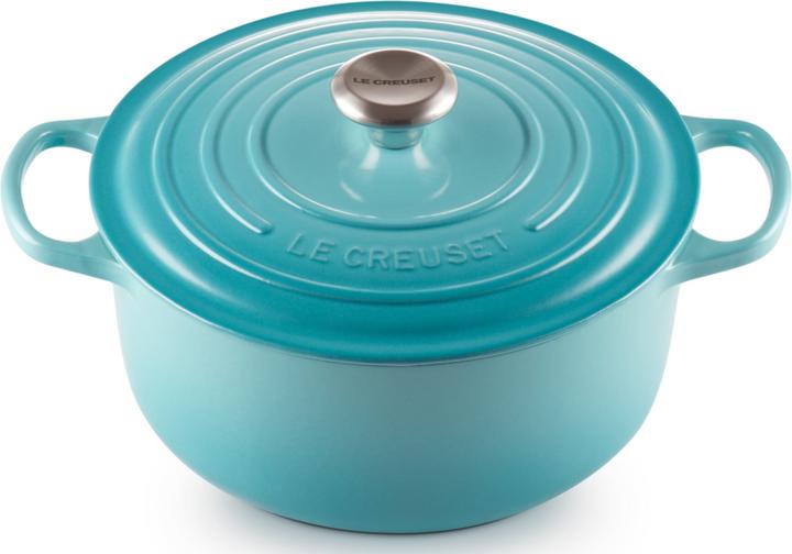 Actual product image Le Creuset Signature roaster round caribbean 26cm (26 cm, Casserole + Stewpot, Cast iron)
