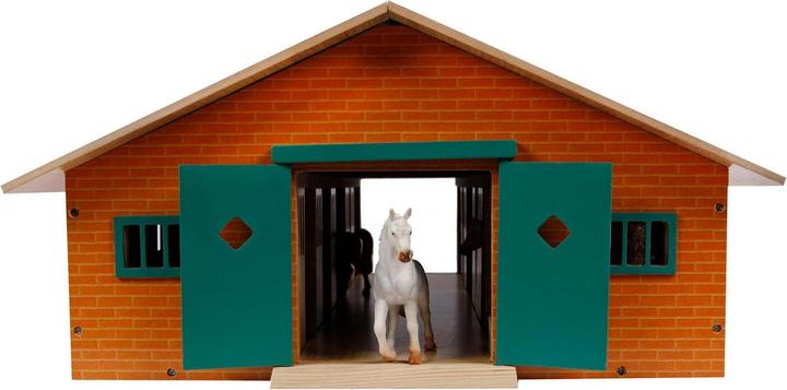 Actual product image Sombo Horse stable wood with 9 horse stables 1:32