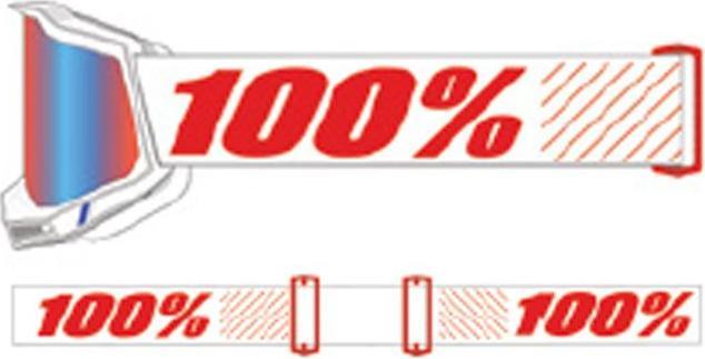 Produktbild 100% Goggle Accuri 2 Pure - Mirror red-blue Lens (Weiss, Blau, Mirror Red)