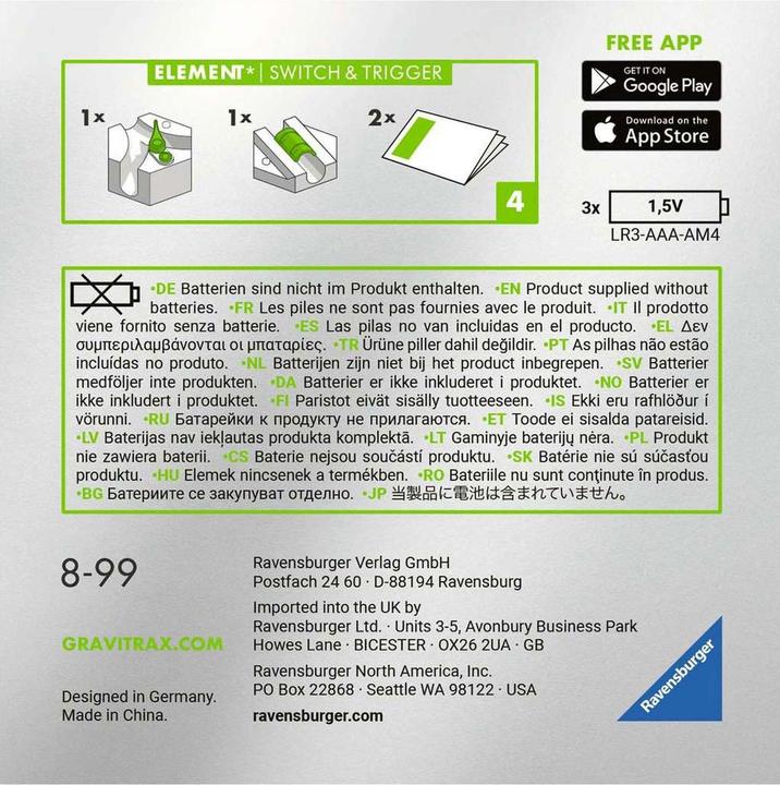 Actual product image Ravensburger GraviTrax Power Element Switch & Trigger