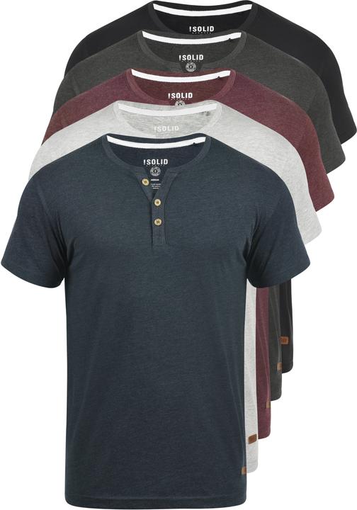 Immagine prodotto Solid Volker T-Shirt A Maniche Corte Maglietta Da Uomo Con Collo Grandad (3XL)