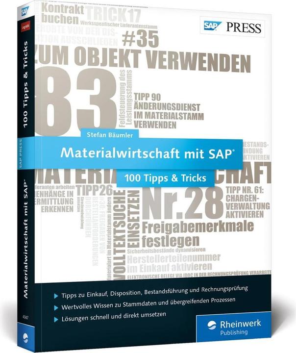 Image du produit Materialwirtschaft mit SAP 100 Tipps & Tricks (Allemand, Stefan Bäumler, 2016)