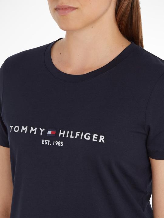 Immagine prodotto Tommy Hilfiger Maglietta girocollo Heritage Hilfiger C-Nk Reg Tee Donna, Blu (Desert Sky) (XS)