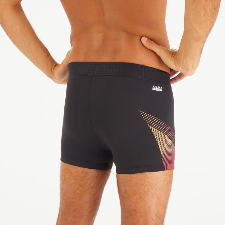 Produktbild Nabaiji Badehose Boxer Herren - 500 Fiti Tria schwarz/rot (XL)