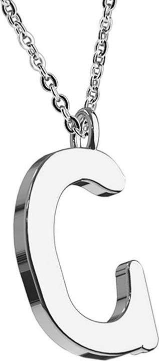 Produktbild Star Piercing Kette silber Anhänger Buchstabe C (ohne Messing, Chirurgenstahl 316L)