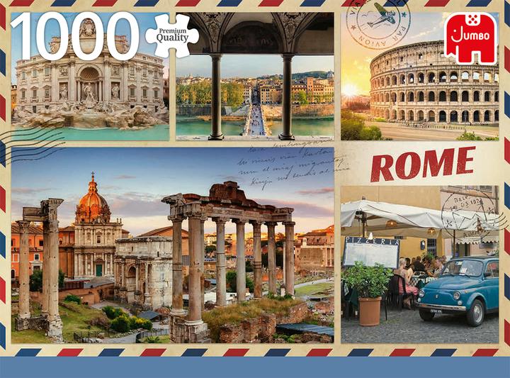 Immagine prodotto Jumbo Collezione Premium Saluti da Roma - 1000 pezzi (1000 pezzi)