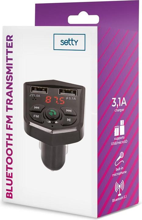 Immagine prodotto Setty TFM-03 Trasmettitore FM Bluetooth per autoradio