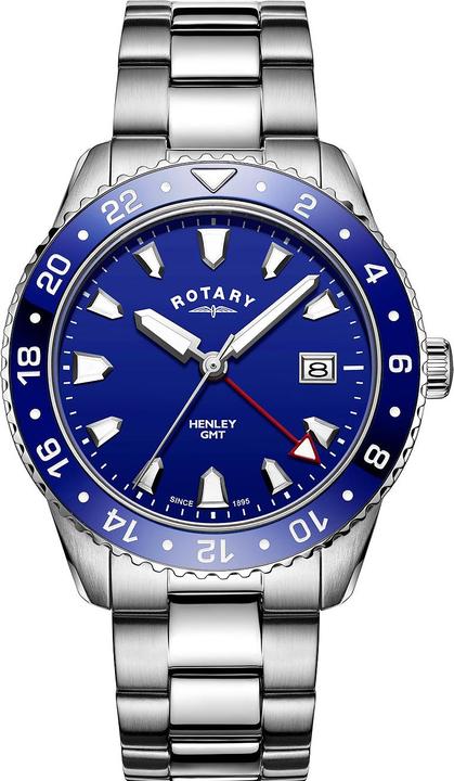 Image du produit Rotary GB05108/05 Henley GMT hommes 41mm 10ATM (Montre analogique, 41 mm)