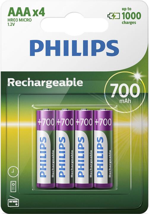 Produktbild Philips Rechargeable (4 Stk., AAA, 700 mAh)