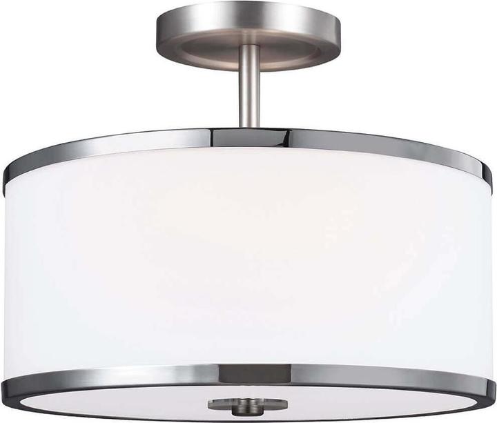 Actual product image Elstead Lighting Prospect Park pendant light E27 double satin nickel, chrome (E27)