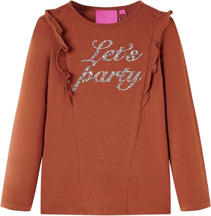 Produktbild VidaXL Kinder-Langarmshirt Cognac 116,Material: 95 % Baumwolle. 5 (116)
