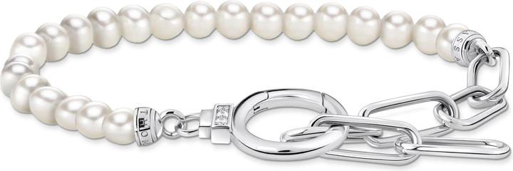 Produktbild Thomas Sabo Armband aus Perlen und Ankerelementen mit weissen Steinen Silber (19 cm, 925er Silber)