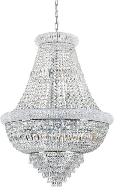 Immagine prodotto Ideal lux Imperial Kristall Kronleuchter Ø80cm 24-flammig silberfarben (80 cm)