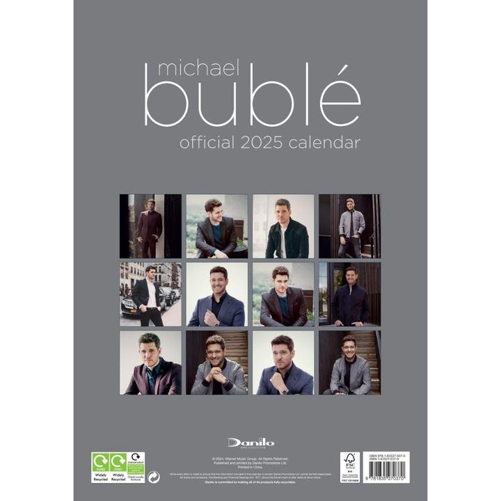 Actual product image Michael Buble 2025 A3 Wall Calendar (German)