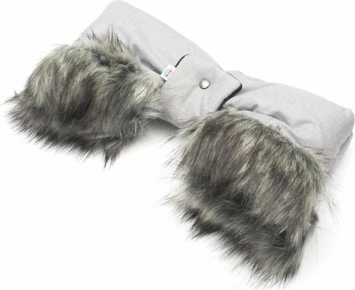 Produktbild New Baby 2in1 Kinderwagenbezug mit Ziegenleder grau