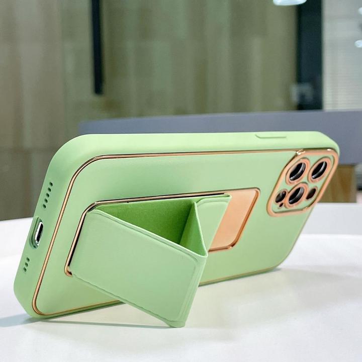 Image du produit Hurtel Nouveau boîtier Kickstand pour iPhone 12 avec support rose (Apple iPhone 12)