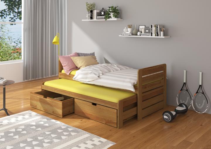 Produktbild ADRK Furniture Doppelbett mit Matratzen TOMI 200x90 (200 x 90 cm)