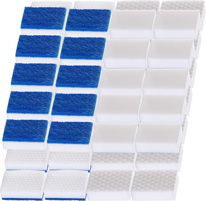 Produktbild Pearl 48er-Set Melamin-Schmutzradierer, 24x genoppt, 24x mit Vlies-Seite (48 Stk.)