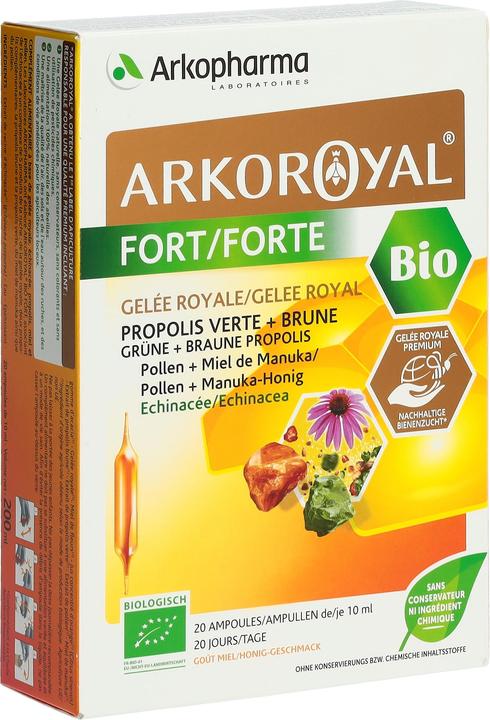 Immagine prodotto Arkopharma Arkoroyal Bio Gelée Royal forte Ampullen (20 Pezzo/i, Fiala, 364 g)