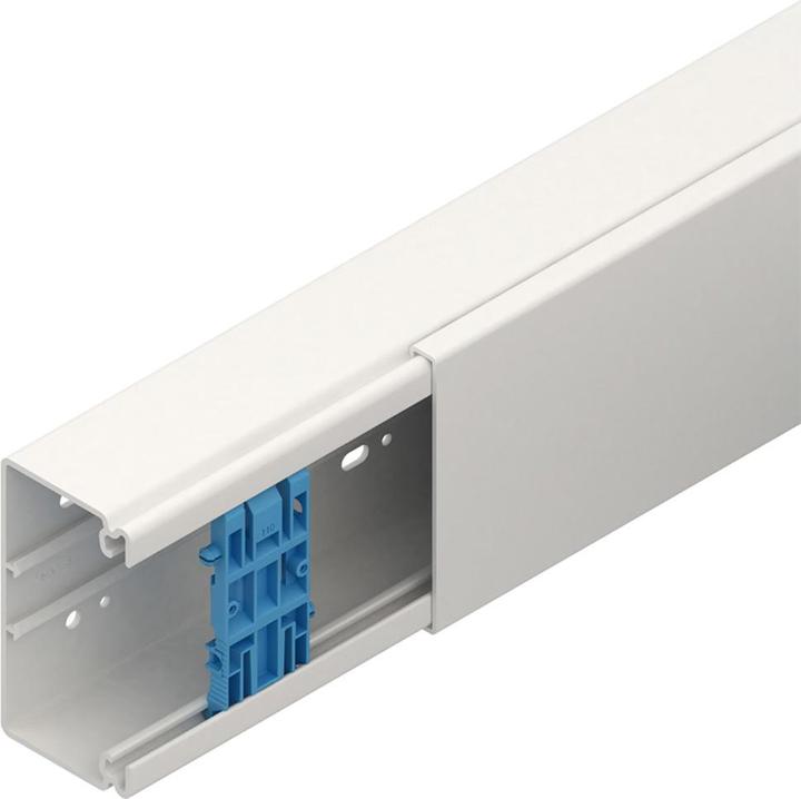 Produktbild HKL Kabel Elektro Kanal 60x107mm inkl. Halteklammern *reinweiss* 8 Stück (Kabeldurchlass, 200 cm)