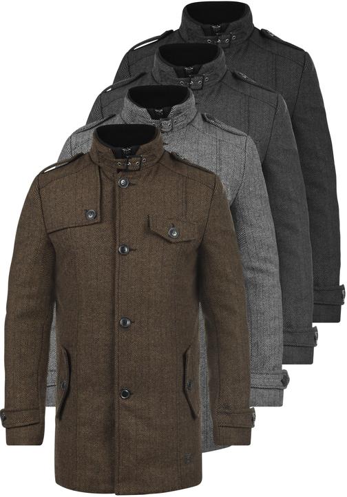 Actual product image Indicode Brandan Men's Woll Coat Outdoor Jacket With Funnel Neck (L)
